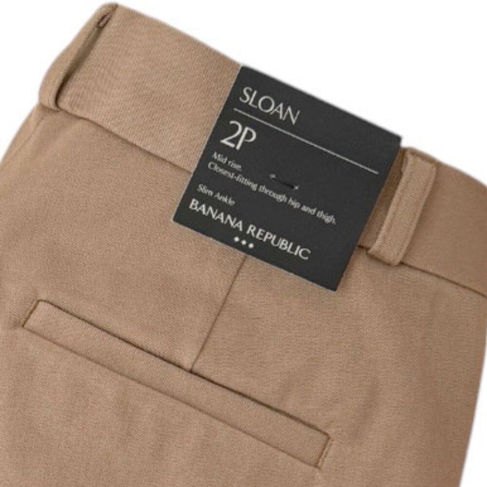 Banana Republic Sloan Dark Camel Slim Ankle Pant 2P NWT - Picture 10 of 10